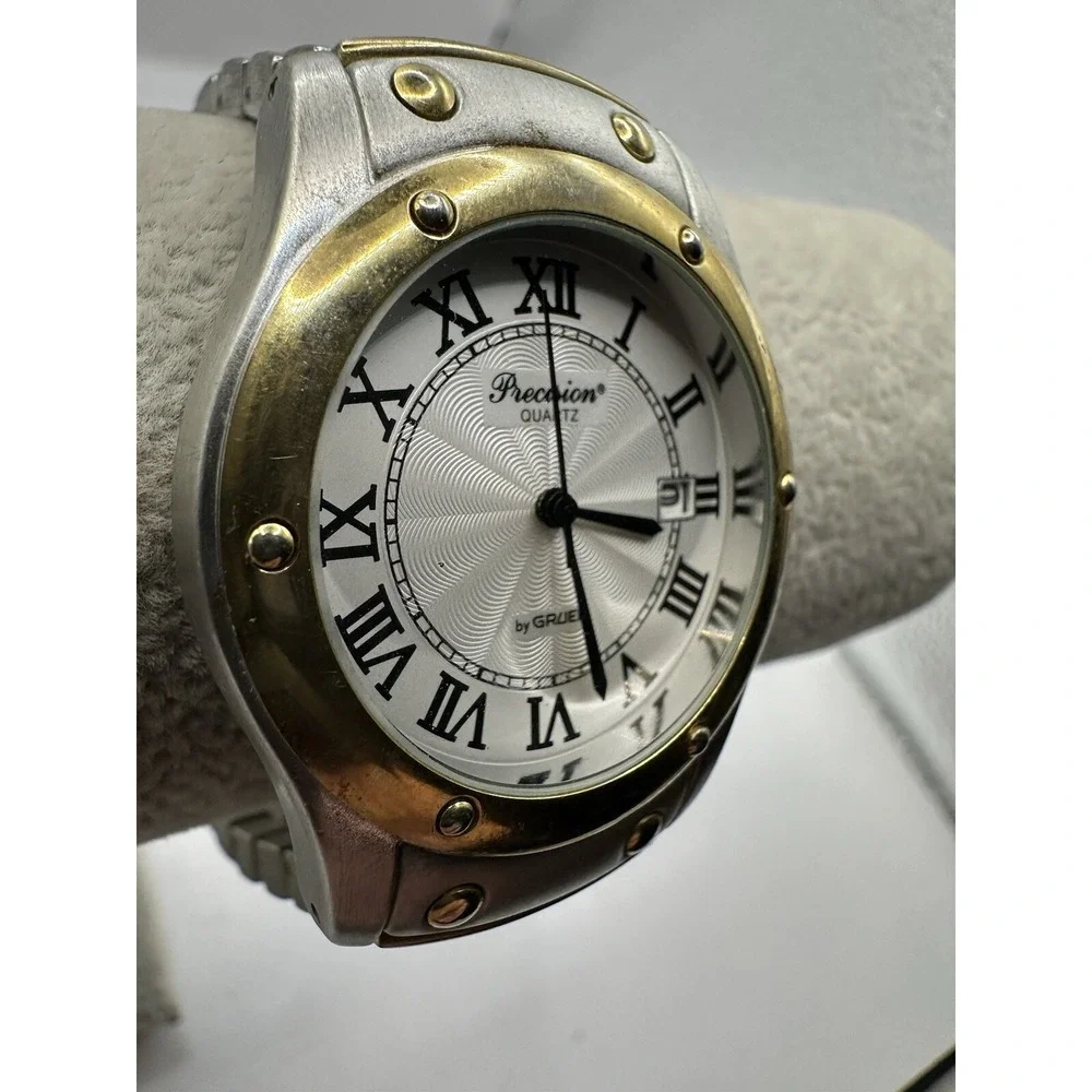 Precision by GRUEN GP5042 Two Tone Quartz‎ Men's Watch 37MM 7.5